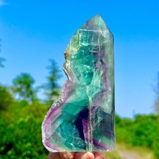 1.74LB Rare Natural Fluorite Quartz Crystal Freeform Mineral Specimen Healing picture