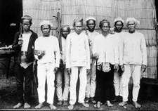 Moro Datu and his followers in the Phillipines circa 1913 Old Photo picture