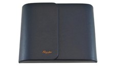 Pineider Genuine Italian Leather Pen Case for 6 Pens, Dark Blue Brand New picture