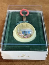1982 Hallmark Keepsake Ornament Babys First Christmas Rattle Crib Diorama VTG picture
