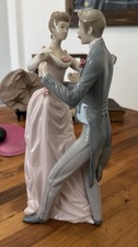 LLADRO #1528 I LOVE YOU TRULY Dancing Bride Groom 14.5” Retired Spain MINT picture