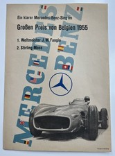 Poster Mercedes 1955 original victory poster Grand Prix Belgium Fangio Liska picture