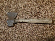 Vintage Broad Hatchet Carpenter Hewing Axe Hand Tool Vintage Wood Handle picture