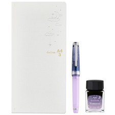 PLUS x SAILOR Pro Gear Slim Yume Yoi Fountain Pen 14K EF Notebook Set Japan picture