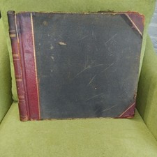 Vintage Blank Ledger Canvas Leather Bound 🦣 🦣 Record Book picture