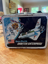 Rare Vintage Space Shuttle Orbiter Enterprise Metal Lunch Box - 1977 picture