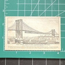 1880’s Lydia E. Pinkham's East River Suspension Bridge Victorian Trade Card picture