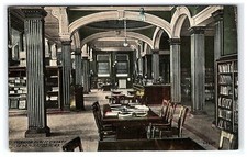 c1907-15 Interior Public Library Cedar Rapids Iowa Postcard picture