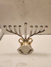 Vintage Menorah Hanukkah Jewish 9 Candle Holder  picture