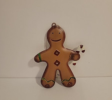 Russ Berrie Tin Metal Gingerbread Man Christmas Ornament 5