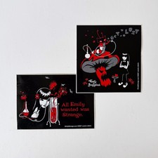 Vintage Emily the Strange Stickers Bumper Sticker Bundle of 2 picture