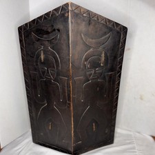 Taiwan PAIWAN Tribe  Formosa Indigenous Carved Wood Ceremonial Shield Tribal Art picture