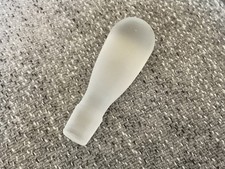 VINTAGE ANTIQUE FROSTED GLASS PERFUME BOTTLE STOPPER 2-1/2” LONG picture