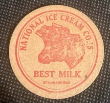 National Ice Cream Co. s Best Milk Rare 1910 s Milk Bottle Cap Hot Springs, AR picture