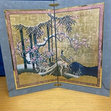 Vintage Japanese Byoubu - Kano School, Edo Period Style Two-Panel Screen picture