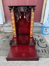 Vintage Buddha Prayer Alter Temple Shrine Lighted “Super Cool” picture