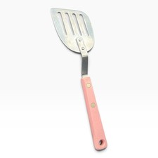 Vintage EKCO Forge Pink Handle Slotted Spatula Turner USA MCM Rare picture