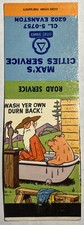 Vintage Hillbilly Matchbook Cover Max’s Cities Service - Indianapolis, Indiana picture