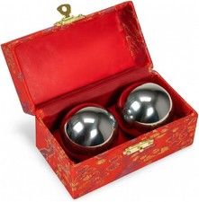 Chinese Baoding Balls Hand Therapy Exercise Stress Relief Balls 1-5/8 inch picture
