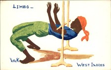 Limbo dancer Costumes & Cultures A Noxik c1950s-60s Vintage Postcard picture