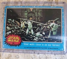 1977 STAR WARS SERIES ONE (BLUE) #39 STEEL WALLS CLOSE IN ON OUR HEROES  Ungrade picture