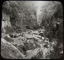 Glass Magic Lantern Slide FAIRY GLEN BETTS Y COED C1910 HISTORIC PHOTO WALES picture