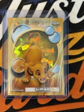 2026 Topps Chrome Disney Sapphire Simba #162 Gold Sapphire /50 Color Match picture