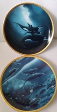 Orca & Hawaii Dolphins Great Mammals Of The Sea Plate Collection By Wyland picture