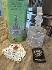 1985 Hofbauer Walt Disney Donald Duck Lead Crystal Cut Trinket Dish W. Germany picture