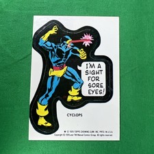 1976 Topps Trading Card Marvel Comic Book Super Heroes Sticker X-Men Cyclops picture