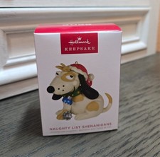 2022 Hallmark Naughty List Shenanigans Keepsake Ornament Dog New in Box picture