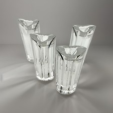 Vtg Towle Full Lead Crystal Candle Holders Set of 4 Heavy Art Deco Austria 6in picture