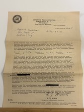 1947 Veterans Administration NSLI Reinstatement Letter Form - Roger Marchione picture
