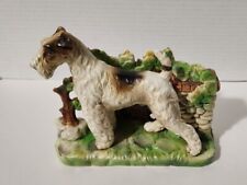 Vintage Lefton Wire Haired Fox Terrier Statue 1640 Figurine Japan 1958  picture