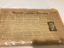 Original Historic NY Tribune Newspaper, Sunday Edition, June 23, 1929 w/ COA picture