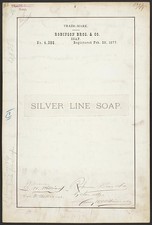 Photo:Robinson Bros. Co. Silver Line Soap Trademark Registration 1877 picture