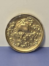 Threshold Halloween Embossed Gold Metal Coaster Set Sealed 4pc picture
