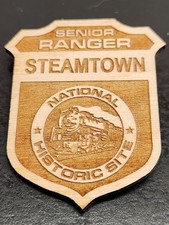 Steamtown National Historic Site Senior Ranger Wood Pin Brooch Train picture