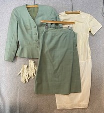 Vintage Early 1960s Frontier Airlines Stewardess Flight Attendant Uniform Blue picture