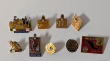 1970's/80's Set Of 9 Vintage International Lions Club Pins Mexico picture