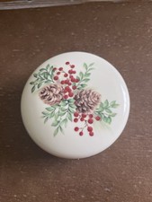 Lennox Williamsburg Boxwood and Pine Trinket Box With Gold Design Trim picture