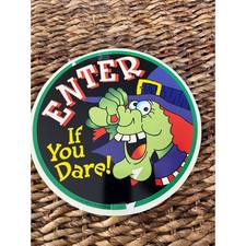 Vintage 1997 Impact Plastics Halloween Witch Enter If You Dare Sign Decoration picture