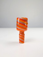 14mm Orange Bang Candy Twisted  Premium Quality Glass Bowl Slide Bong Pipe picture