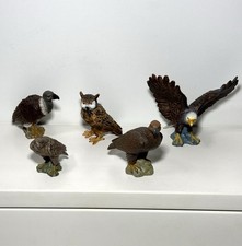 Vintage Schleich Golden Eagle Hawk Owl Birds of Prey Lot (5) Made in Germany picture