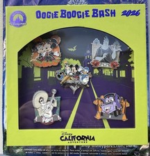 Disney Oogie Boogie Bash 2026 Halloween Pin Set with Kingdom Hearts Chaser picture