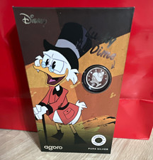 Agoro Disney Scrooge McDuck Lucky Dime Pure Silver Coin Collectible picture
