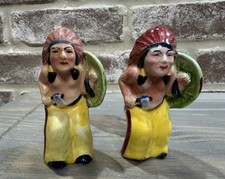 vintage Native American themed figural salt and pepper shakers picture
