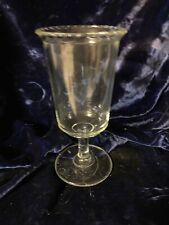 Vintage Clear Glass Spooner / Vase Scallop Edge Stemmed picture