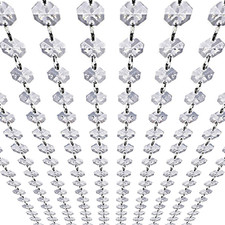 33Ft K9 Glass Crystal Garland Strands - Hanging Chandelier Gem Bead Chain - 14Mm picture