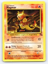 Magmar 39/62 Uncommon Fossil Pokemon Unlimited Damaged picture